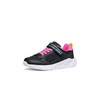 Geox J SPRINTYE Girl Sneaker, Nero/Fucsia, 35 EU, Nero Fluo Fucsia, 35 EU