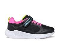 Geox J SPRINTYE Girl Sneaker, Nero/Fucsia, 35 EU, Nero Fluo Fucsia, 35 EU