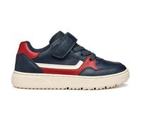 Geox J Theleven Boy, Scarpe da Ginnastica, Blu Navy, Rosso, 33 EU