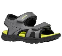 Geox J Vaniet Boy C Sandal, DK Grey/Lime, 34 EU