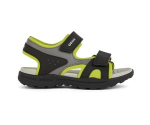 Geox J Vaniett Boy C, Sandalo Uomo, Nero Lime, 38 EU