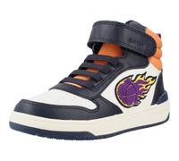 Geox J Washiba Boy Sneaker, Bianco/Blu Navy, 33 EU, Bianco Blu Marino, 33 EU