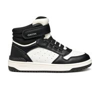 Geox J Washiba Boy Sneaker, Black/White, 32 EU, Nero Bianco, 32 EU
