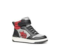 Geox J WASHIBA Boy Sneaker, Grigio/Nero, 35 EU, Grigio/Nero, 35 EU