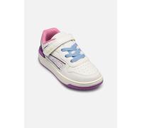 Geox J Washiba Girl A Sneaker, Bianco/Viola Dk, 28 EU