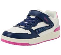 Geox J Washiba Girl A Sneaker, Bianco/Dk Royal 25 EU