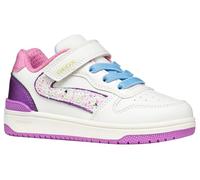 Geox J Washiba Girl A Sneaker, Bianco/Viola Dk, 38 EU
