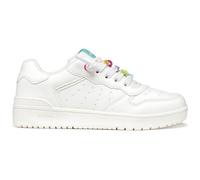 Geox J Washiba Girl D Sneaker, Bianco/Multicolore, 35 EU