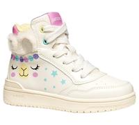 Geox J Washiba Girl, Scarpe da Ginnastica, Lt Avorio Multicolore, 32 EU
