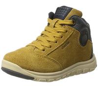 Geox J Xunday Boy D, Sneaker a Collo Alto, Grigio (Dk Yellow/Grey), 28 EU