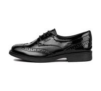 Geox JR AGATA D, Scarpe Stringate Brouge Bambine e ragazze, Nero, 35 EU