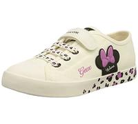 Geox Jr Ciak Girl D, Sneakers Bambine e ragazze, Bianco/Nero (White/Black), 34 EU