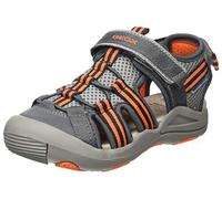 Geox Jr Sandal Kyle A, Sandali Bambini e ragazzi, Grigio (Grey/Orange C0036), 35 EU