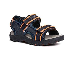 Geox Jr Sandal Strada A, Sandali Bambini e ragazzi, Blu/Arancione (Navy/Fluo Orange), 30 EU