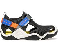 Geox JR Wader A Sandal, nero/arancione, 35 EU