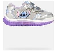 Geox B-Lightyloo Girl C Sneaker, Colore Argento/Lilla, 23 EU