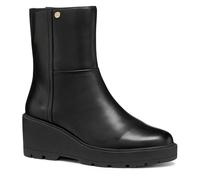 Geox MIEREILLE Stivaletti Zeppa Donna Pelle, Traspirante, Nero D563VA00043C9999