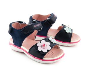 Geox nappa + camoscio scarpe da ragazza sandali 20