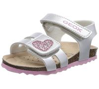 Geox Ragazza B Chalki Girl Sandal, argento e rosa., 25 EU