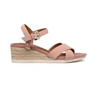 Geox D Ischia Corda C, Sandali con Zeppa Donna, Salmone, 40 EU