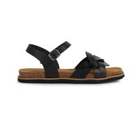 Geox Ragazza D Leuca A Flat Sandal, Nero, 36 EU