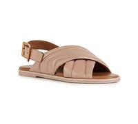 Geox Ragazza D Naileen Flat Sandal, beige, 37.5 EU