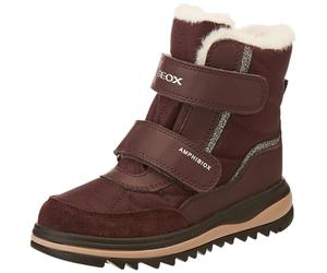 Geox Ragazza J Adelhide Girl B AB Ankle Boot, Dk Burgundy, 31 EU