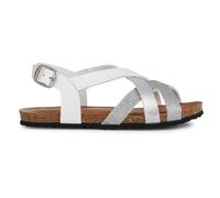 Geox Ragazza J Chilene Gir Sandal, bianco, 27 EU