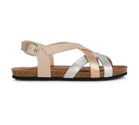 Geox J Sandal Chilene Gir, Dk Rose Silver, 28 EU