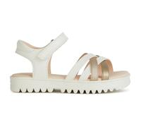 Geox Ragazza J Coralie Gir Sandal, White Platinum, 35 EU
