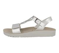 Geox Ragazza J Costarei Gi Sandal, argento, 32 EU