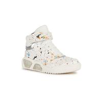 Geox Ragazza J Illuminus Girl Sneaker, Bianco/Multicolore, 30 EU