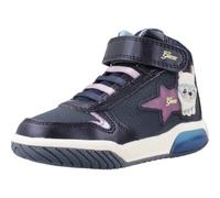 Geox Ragazza J Inek Girl Sneaker, Navy Lilac, 29 EU