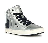 Geox Ragazza J Kalispera Girl A Sneaker, Dk Silver Black, 26 EU
