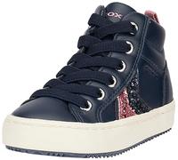 Geox Ragazza J Kalispera Girl B Sneaker, Navy Dk Pink, 34 EU