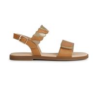 Geox Ragazza J Karly Girl Sandal, Biscuit Platinum, 32 EU