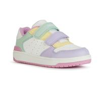 Geox Ragazza J Washiba Girl B Sneaker, Bianco/Multicolore, 36 EU