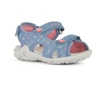 Geox Ragazza J Whinberry G Sandal, Dk Sky Lt Coral, 35 EU