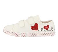 Geox Ragazza Jr Ciak Girl Sneaker, Bianco Rosso, 29 EU