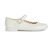 Geox Ragazza Jr Plie' C Ballet Flat, Bianco, 28 EU