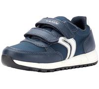 Geox Ragazzi J Albben Boy E Sneaker, Navy White, 38 EU