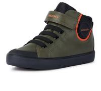 Geox Ragazzi J Gisli Boy F Sneaker, Dk Green Black, 30 EU