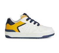 Geox Ragazzi J Washiba Boy B Sneaker, Bianco, Giallo, 33 EU