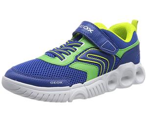 Geox Ragazzi J Wroom Boy Sneaker, Royal Lime., 27 EU