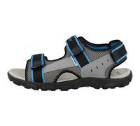 Geox Ragazzo Jr Strada Sandal, Dk Grey Lt Blue, 30 EU