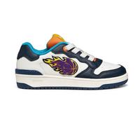 Geox Ragazzo Washiba Boy Basket, Bianco Blu Navy, 35 EU
