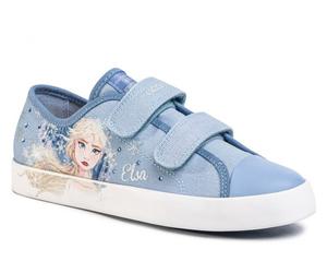 GEOX RESPIRA CIAK FROZEN P/E scarpe bambina sneakers tessuto canvas strappo