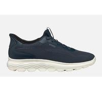 Geox D Spherica Plus | Sneaker moderne Geox da donna in bianco, lavorazione di alta qualità, comode e versatili per l'uso quotidiano.
