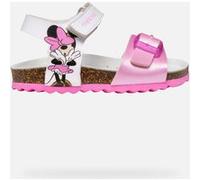 Geox B Sandal CHALKI Girl, Bimba 0-24, White/Pink, 21 EU