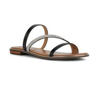 Geox Sandali da bambina D Sozy Plus A Flat, Nero/argento, 40 EU